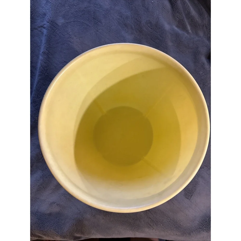 MCM Vintage Pale Yellow Atomic Burst RUBBERMAID Wastebasket 10